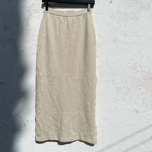 Tan and gold St. John maxi skirt